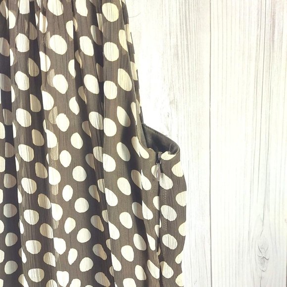 Women Summer Dress VERO MODA Halter Neck Sleeveless Mini Polka Dots Brown/White - Picture 5 of 12